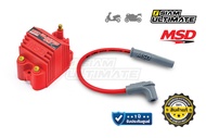 คอยล์ MSD Blaster SS + สายหัวเทียน หัวปลายตรง ความยาว 40 ซม.