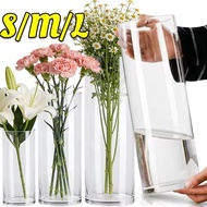 2/1Pcs Transparent Acrylic Vase - Flower Cylinder - Cylinder Plant Container - Flower Arrangement Co