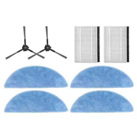FZFZ 8 Pcs For Y1 PRO / Y1 Robot Vacuum Cleaner Parts Replacement Filter Side Brush Rag