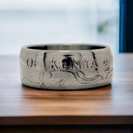 肯亞硬幣戒指 1 先令 1966-1968 年，肯亞硬幣戒指，肯亞男士戒指，戒指肯亞