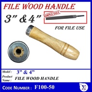 F100-501 (3") / F100-502 (4") FILE WOOD HANDLE