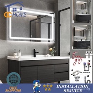 【In stock】PL Bathroom Cabinet Washbasin Cabinet Combination Bathroom Modern Simple Washbasin Washstand Mirror Cabinet Set GRLL