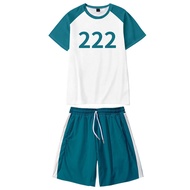 -K-D-Children Squid Game T-shirt Shorts Sportswear 456 125 007 Netflix Cosplay Costume Halloween Par