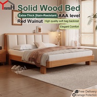 LHSG Bed Solid Wood Single Bed Frame With Mattress Bedroom Minimalist Board Bed Double Bed Day Bed