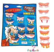 เซ็ทเขี้ยวปลอม เขี้ยวตลก เขี้ยวแวมไพร์ ฟันปาร์ตี้ ฟันปลอม ฟันผี ฟันฮาโลวีน ฟันตลก พร็อพฮาโลวีน ฮาโลวีน Halloween Fancy Prop Freaky  Funny Teeth Fangs Set