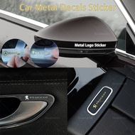 Car Sticker For Peugeot Metal Rearview Mirror Wiper Decals Door Handle Stickers For 4008 5008 206 207 307 308 408 3008