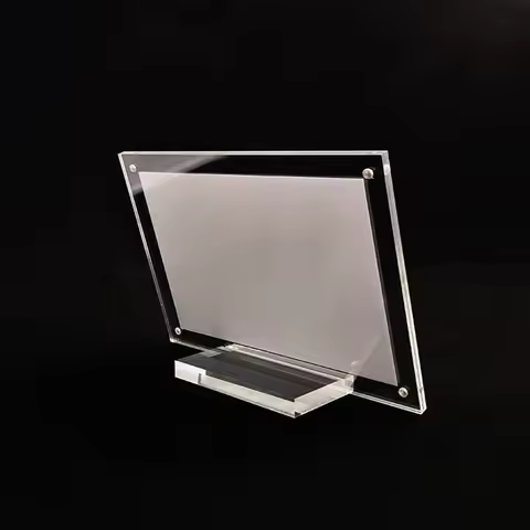 Acrylic Clear Price Tag Clip Sign Card Holder Table Desk Top Menu Display Label Racks Phone Frame St