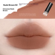 HYNTOOR Nude Lip Mud nude brown nude coffee nude pink milky matte lipstick black & brown slim tube l