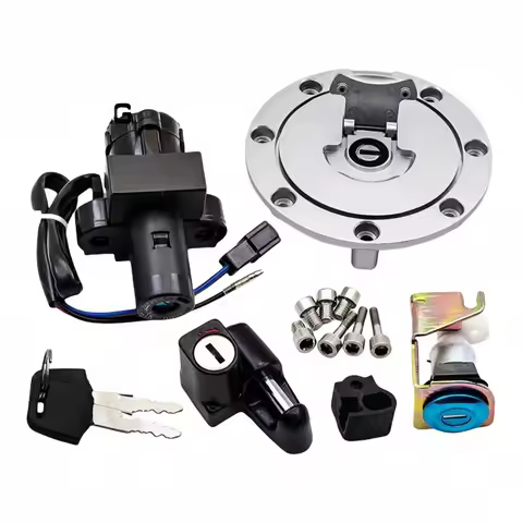 Motorcycle Ignition Fuel Gas Tank Cap Cover Lock Helmet Seat For Honda CB400 1992 - 1998 CB400SF CB9