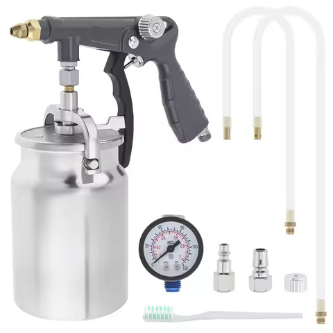 Undercoating Spray Gun for Rust Proofing Truck Bed Liner Coating Rubberized 1000mL Suction Feed Cup 