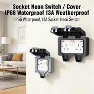 Socket 13A Switch Cover / Waterproof Weatherproof Neon Wall IP66 Single/Double