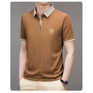 Men Polo t-Shirt Shirt Fashion Men's Shirt Men's Lapel Polo t-Shirt Printed POLO Shirt Loose All-Mat