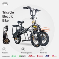 Sepeda listrik lipat foldable e-bike wheel tricycle roda 3 17.5ah