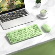 B.O.W | ชุดคีย์บอร์ดและเมาส์ไร้สาย BOW MK397L สำหรับผู้หญิง สำหรับคอมพิวเตอร์โน้ตบุ๊กและโต๊ะทำงาน แบ