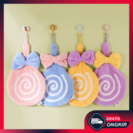 GRATIS ONGKIR - H6390 Handuk Gantung Motif Lolipop / Lap Tangan Bulu Tebal Lucu / Handuk Wastafel Ae