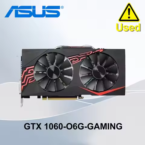 ASUS GTX 1060-O6G-GAMING 8208MHz GDDR5 PCI Express 3.0 16X 2×HDMI 1×DVI 2×DisplayPort