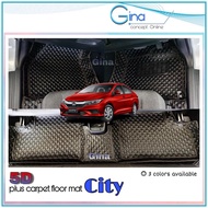 Honda City 2003-2022 City GN GM6 RS Hatchback 5D Plus Carpet Floor Mat