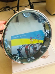 Trống gõ bo logo Yamaha lục lạc gõ bo Tambourine kèm khóa căng mặt trống tặng bao da 3 lớp