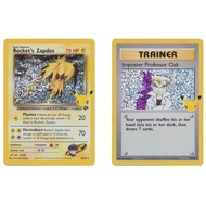 English Pokemon Card Rocket's Zapdos 15/132 /Imposter Professor Oak 73/102 - Holo (Classic Collectio