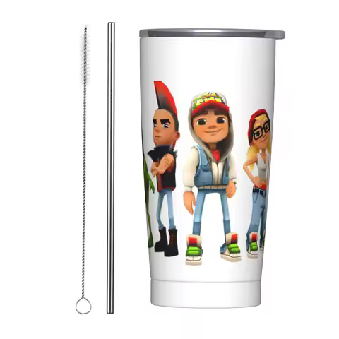 Subway Surfers Game Tumbler Vacuum Insulated Thermal Cup Vacuum Flask Travel Outdoor Mug Water Bottl