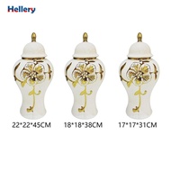 Hellery Home Decor Ginger Jar Ginger Vase Glaze Decorative Plants Holder Storage Pot