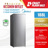 Midea 188L Upright Freezer MUF-208SD | R600a Refirgerant | Eco Friendly | Fridge | Peti Sejuk | Peti Ais