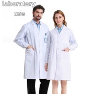 Lab Coat white Laboratory Gown For Students Unisex Long Sleeve White Coat Lab Gown Coat Laboratory C