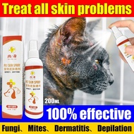 ubat kurap kucing spray 200ml  fungus untuk kucing dog itchy skin medicine ubat kurap anjing spray k