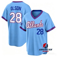 Men's 2026 City Connect Atlanta Braves Matt Olson Light Blue Baseball Jersey
