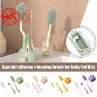 Baby Bottle Brush Baby Wash Bottle Brush Cleaning Set Shelf Silicone Brush Straw Brush Special X7I0