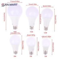 AN.MART E27 Equivalent LED Bulbs 5W 7W 9W 12W 15W 18W Lamps LED Spotlight Cold/Warm White with Base 