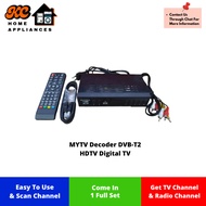 MYTV Decoder DVB-T2 HDTV Digital TV | Come With Full Set