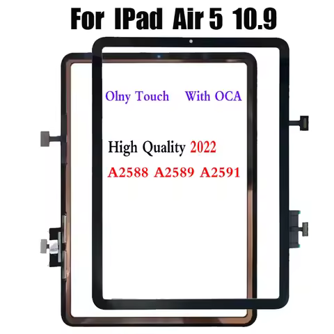 With OCA 10.9 inch Touch Screen For iPad Air 5 5th Generation A2588 A2589 A2591 Touch Glass Screen D