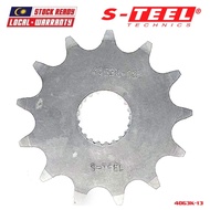 S-TEEL Front Spocket 520 - 13T / Motorcycle for HM MOTOR CRE F250R, SM250R, CRE F290, 300X / HONDA C