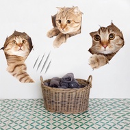 Creative Imitation 3D Home Wall Decoration Sticker Little Cat 3D Effect Sticker Art