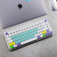 AJAZZ 308i 84-Key Bluetooth Mechanical Keyboard Cover – Macaron Color, Retro Round Key & Dustproof L