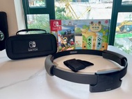 **極新連盒齊配件 Switch 動物森友會特別版 主機 Animal Crossing，，可加Ring Fit ，送便攜包和mon貼