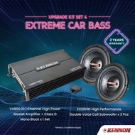 (BUNDLE) KENNON 1 CHANNEL CAR AMPLIFIER + CLASS G MONOBLOCK + KENNON 12'' SUBWOOFER EX 1250D X 2PCS