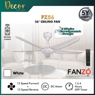 FANZO Fan FANZO FZ56 FZ42 5 Blades 24 Speed DC Motor With Remote Control Ceiling Fan Kipas Siling
