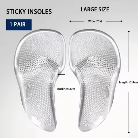 Adult Unisex Silicone Arch Insole to Support Flat Feet Anti-Foot Pain Foot Protection High Heels Thr