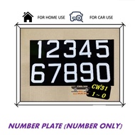 Universal Car Number Plate 1~0 ( number only ) CW31 1pcs