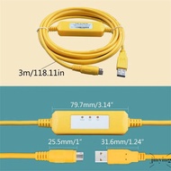 Mitsubishi FX2N FX3U PLC Programming Cable - Isolated Data Download with Communication Indicator