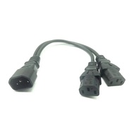 IEC 320 C14 Male Plug to 2XC13 C5 C7 C8 C13 Female Y Type Splitter Power Cord,C14 to 2ways C13 Power