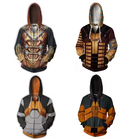 Halloween Adult Unisex Game Dr.Gordon Freeman 3D Printed Hoodie Sweatshirt Cosplay Costume Zip UP Ca
