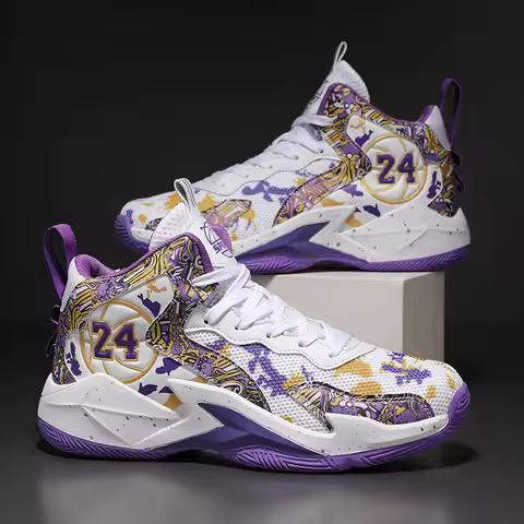 Kobe Basketball Shoes Men's Anti-slip Friction Sound Effect Shock Absorption Children's Sports Shoes