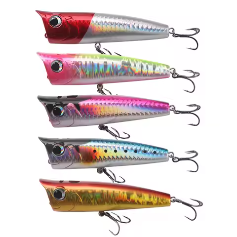 1pc Popper Mare Spinning Fishing Lures15/20g Topwater Popper Artificial Hard Baits Saltwater Topwate