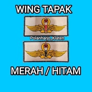 MERAH RED SQUARE WING TAPAK BLACK SQUARE WING TAPAK/ EMBROIDERED WING TAPAK/