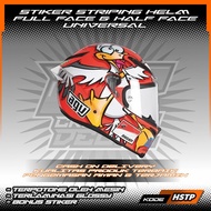FULL FACE HELMET STRIPING STICKER/HALF FACE UNIVERSAL IANNONE MOTIF WINTER TEST 2016 "SEAGULL"