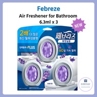 [Febreze] Toilet Deodorant, Odor Eliminator, Air Freshener for Bathroom, Lavender Scent, Small Spaces, 6.3mlx3pcs, Shipping from Korea
