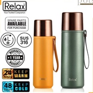 Relax Stainless Steel SUS316  Water Bottle Thermal Flasks (500ml/1000ml) - D4950/D4910